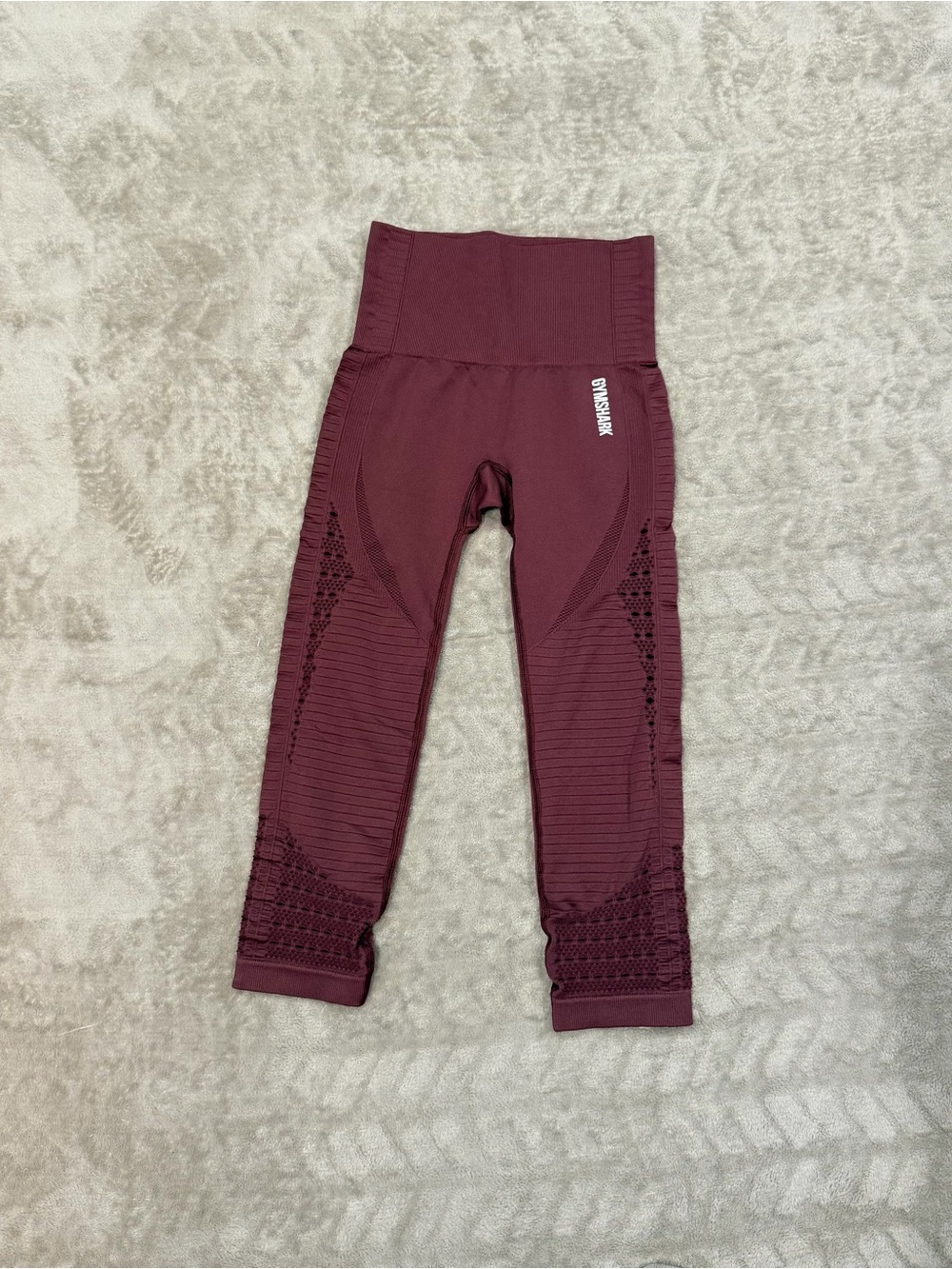 Gymshark Seamless Maroon Berry Leggings High Waisted Workout Activewear Sz XS